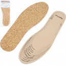 Latex insoles with cork for cutting