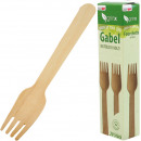 Party cutlery fork 20s wooden 15.5cm