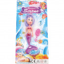 Doll mermaid 14cm with accessories assorted colors