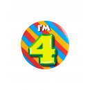 Birthday badge - I'm 4