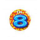 Birthday badge - I'm 8