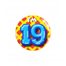 Birthday badge - I'm 19