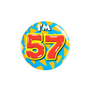 Birthday badge - I'm 57