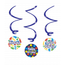 Swirl decorations - Happy birthday (cartoon)
