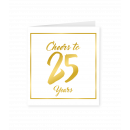 Gold white cards - 25 years