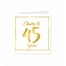 Gold white cards - 45 years