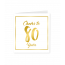 Gold white cards - 80 years