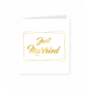 Gold white cards - Just married