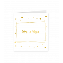Gold white cards - Mr. & Mrs.