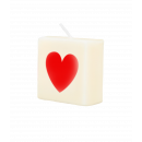 Letter candle - Heart (red)