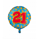 Fröhliche Folienballons - 21 Jahre