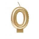 Fólia léggömb gyertya arany - 0