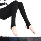 Opaque Tights with Heel Clips, Leggins, S-XL, 7296