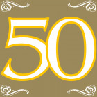 50. éves Golden szalvéta - 20 db