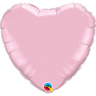 Fólia ballon szív rózsaszín gyöngy - 45 cm