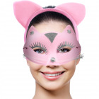 Tiara Set Pink Macska maszk