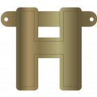 Banner H betű fémes arany