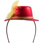 Tiara fémes piros kalap