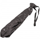 Glitter nyakkendő LED fémes fekete