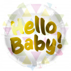 Fólia lufi 'Hello Baby!' Tarka háromszögek