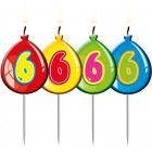 liczba świeca 6 Happy Birthday Balon Kształt