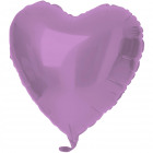 Fólia léggömb szív alakú lila metál matt - 45 cm