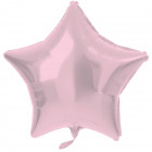 Fólia léggömb csillag alakú pasztell rózsaszín fém