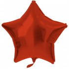 Fólia léggömb csillag alakú vörös metál matt - 48 