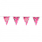 Bunting Glossy Pink Happy Birthday ' - 4 méter