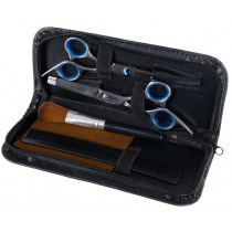 Forbici da parrucchiere 2 pz + accessori (8)