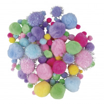 Pompon rainbow metal