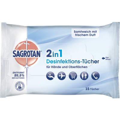 Sagrotan – 2in1 Desinfektionstücher (4002448079088)