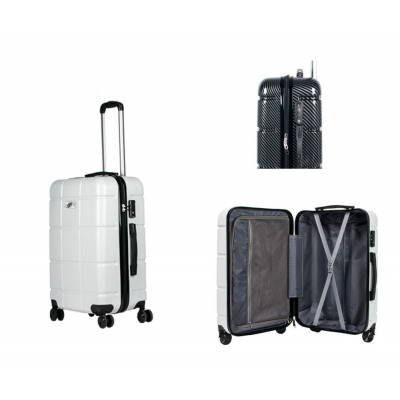 white cabin suitcase