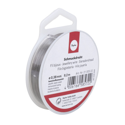 Schmuckdraht, 0, 38mm ø, silber, 9.2 m aus Großhandel und Import Schmuckdraht, 0, 38mm ø, silber, 9.2 m aus Großhandel und Import