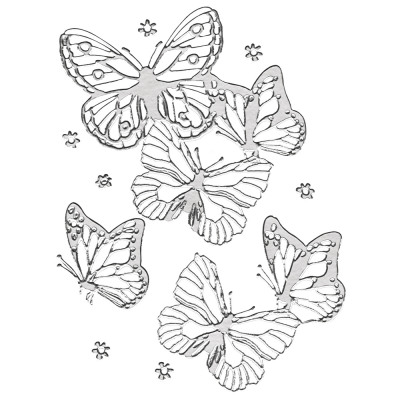 Download Glue Motif 3d Butterflies Silver 1 Sheet From Wholesale And Import