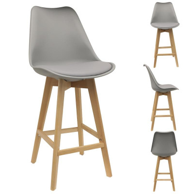 Bar Chair Pp Gray Wood Feet 1 Times Assorted From Wholesale