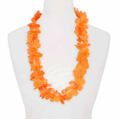 orange flower necklace