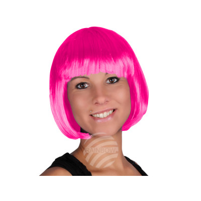 Short Hair Wig With Bob Haircut Pink From Wholesale And Import
