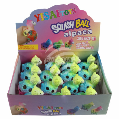 rainbow squishy mesh ball