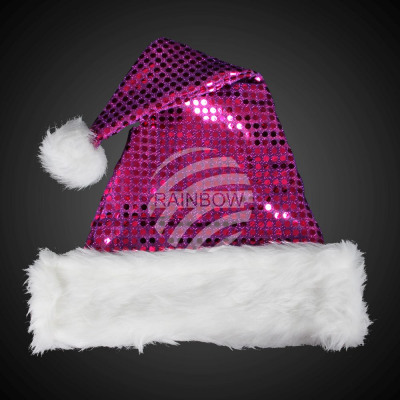 purple christmas santa hats