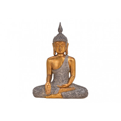 Buddha realizzato in poli marrone, oro (L / A / P)