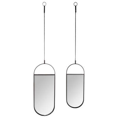 Oval Mirror Hanging X2 Black From, Hanging Oval Mirror