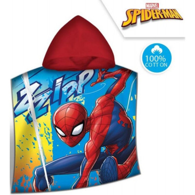 Spiderman Blue Costume Beach Bath Poncho