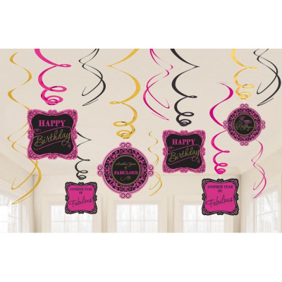 Happy Birthday Ribbon Decoration 12 Pcs Set From Wholesale And Import