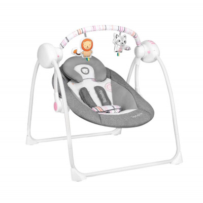 pink and black baby swing