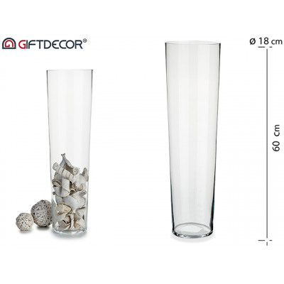 Glass Vase Glass 60cm Cold Cut From Wholesale And Import