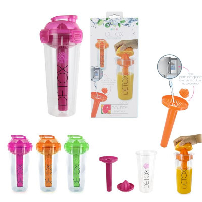 mug detox 3en1 presse agrumes pain de glace, 3 foi du Grossiste bouteille détox avec presse agrume intégré 60 cl I