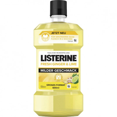Listerine Mundspülung 600ml Fresh Ginger&Lime