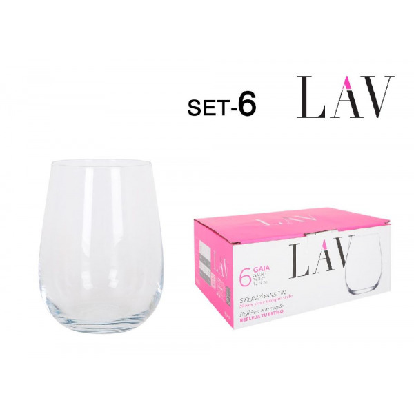 SET 6 VASOS VINO/SODA 150CC