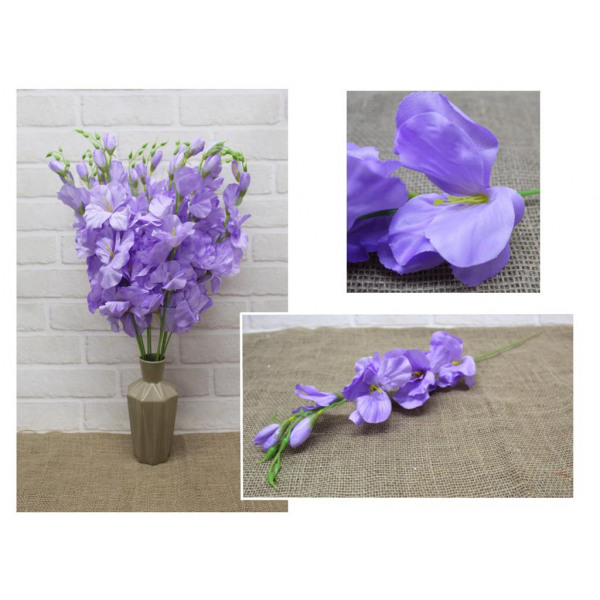 gladiolo de espadas satinado 8 flores 65 cm - violeta ¡En compras al por mayor!